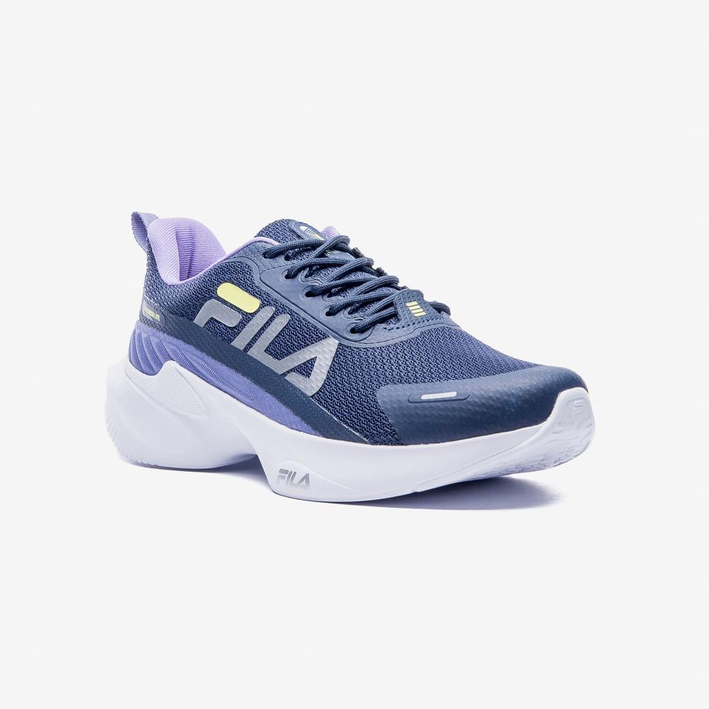 Tênis Feminino Running Fila Progress Lite Esporte 1239919 Azul/lilás 35