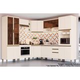 Cozinha Completa Connect 13 Peças (4 Armários + 2 Paneleiros + 4 Balcões + 3 Complementos) C6p15 Off White - Henn