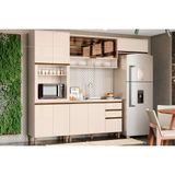 Cozinha Modulada Completa Connect 4 Peças (2aéreos+1balcão+1paneleiro) C04p01 Off White - Henn