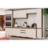 Cozinha Completa Connect 7 Peças (2 Armários + 2 Paneleiros + 2 Balcões + 1 Complemento) C6p20 Duna/cristal - Henn