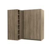 Armário Aéreo P/ Cozinha  Canto Maxxi G768 C/ 1 Porta 98cm Nogal - Kappesberg