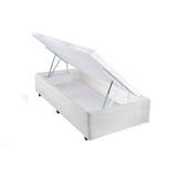 Cama Box Baú Solteiro Courano White New (78x188x30) - Castor