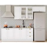 Cozinha Completa Americana (2 Aéreos, 2 Balcões, 1 Complemento) 5 Peças Branco - Henn