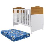 Berço Mini Cama Conforto Nature/branco Com Colchão Physical - Permóbili Baby