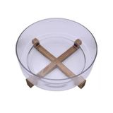 Saladeira De Vidro Com Base 28 Cm Mimo Acácia Vd24047