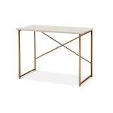 Aparador Steel 76 Cm Estilo Industrial Com Pés Em Aço Cobre/off White