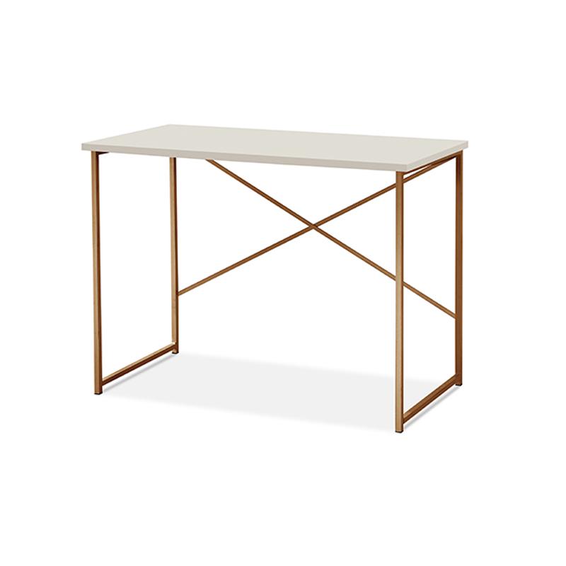 Aparador Steel 76 Cm Estilo Industrial Com Pés Em Aço Cobre/off White