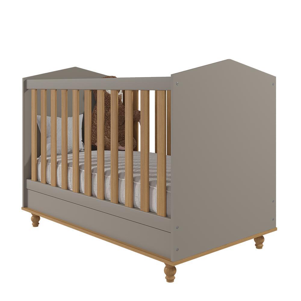 Berço Americano Mini Cama Mimo Fendi/nature - Permóbili Baby