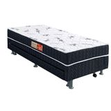 Cama Box C/auxiliar Conjugado Solteiro: Colchão Molas Bonnel Springs Black (88x188x41) Pelmex