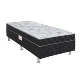 Cama Box Conjugado Solteiro: Colchão Molas Bonnel Springs Black (88x188x41) Pelmex