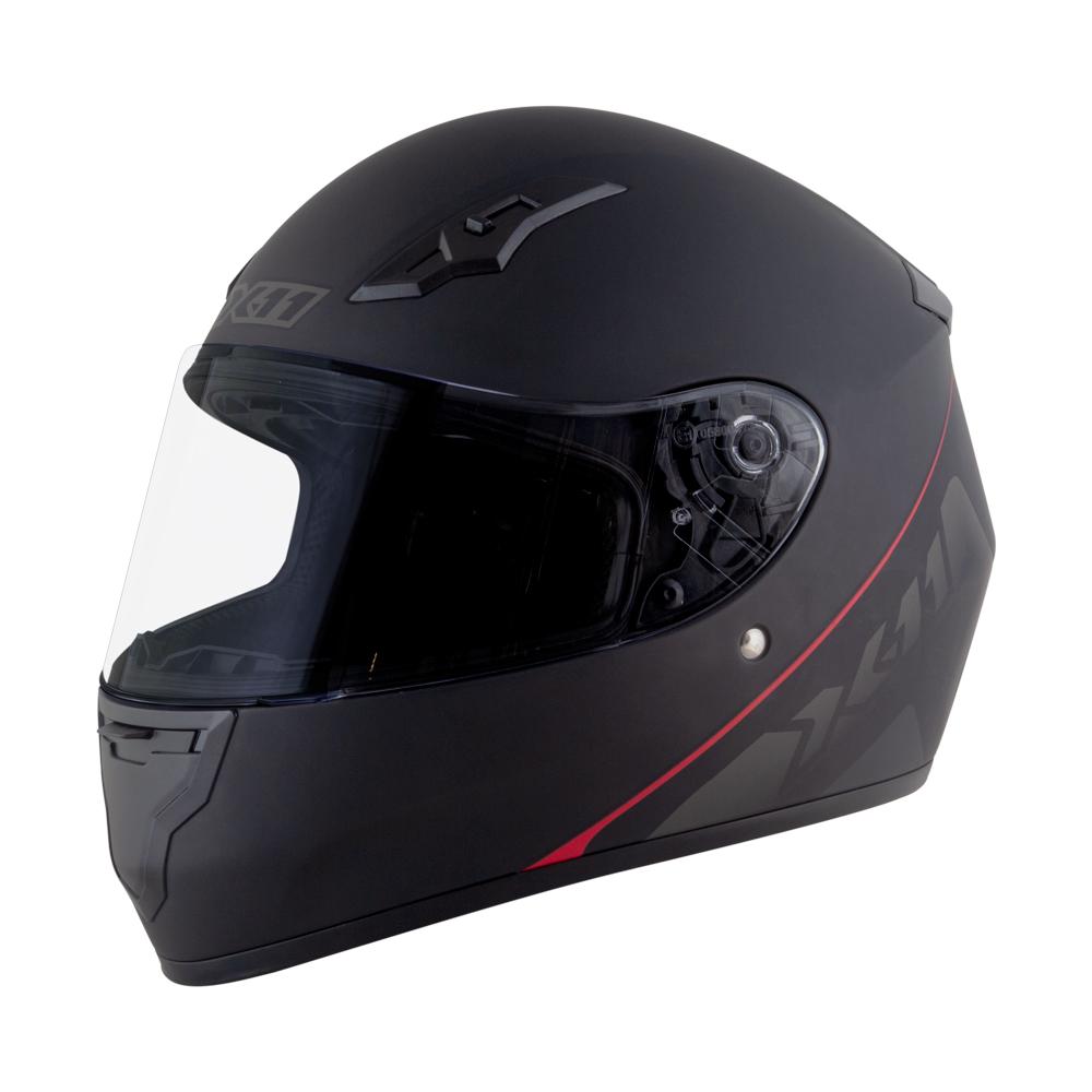 Capacete X11 Trust Solides Para Moto Integral Fechado - Preto Fosco - 56