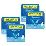 Kit 4 Absorventes Externo Sempre Livre Adapt Plus 32un Cada