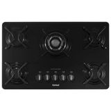 Cooktop À Gás Consul 5 Bocas Quadrichama Bivolt Preto Cdd75aeuna -  Bivolt