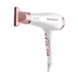 Secador De Cabelo Mondial Scn-50 2000w Tourmaline Íon Branco/rose Gold 220v