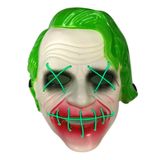 Máscara Coringa Com Led Verde Halloween Fantasia
