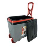 Caixa Termica C/rodas Cinza E Vermelho 34l Antares