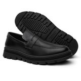 Mocassim Casual Masculino Elástico Calce Fácil Detalhe Costuma Sola Alta Tratorada