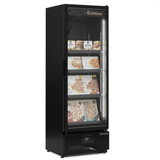 Freezer/conservador Vertical Para Sorvetes E Congelados Gcvc-45 Cb Pr Gelopar - All Black 445l Frost Free Led Perimetral -12°c A -20°c 220v Gelopar