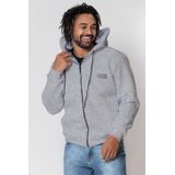 Blusa Masculina Moletom Capuz Polo Wear Cinza Médio