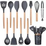 Conjunto Utensílios De Cozinha Profissional 12 Pçs. Silicone
