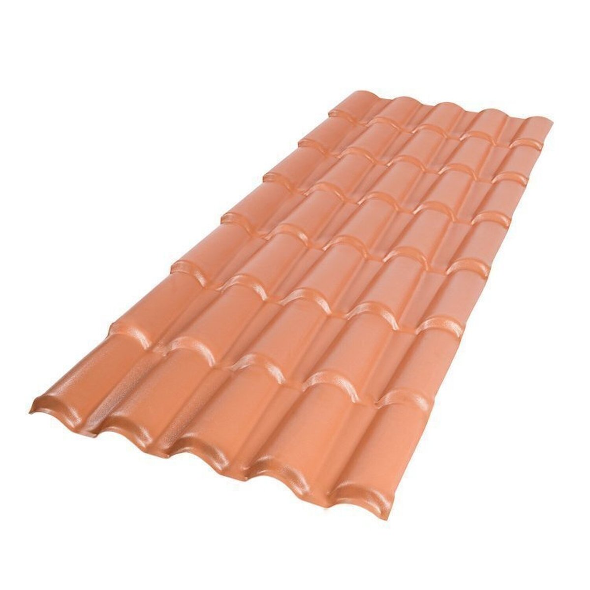 Kit 20 Telhas Colonial Pvc 2,30 X 5 Ondas Marrom