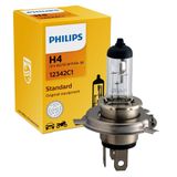 Lâmpada Philips Halógena Standard 55/60w 12v H4 Biódio P43t38
