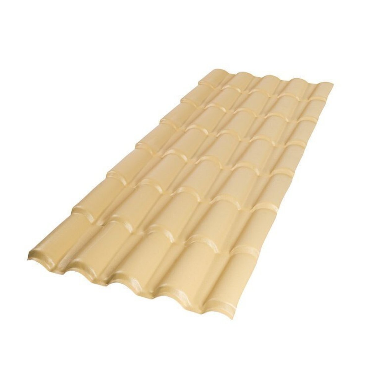 Kit 5 Telhas Colonial Pvc 2,30 X 5 Ondas Marfim