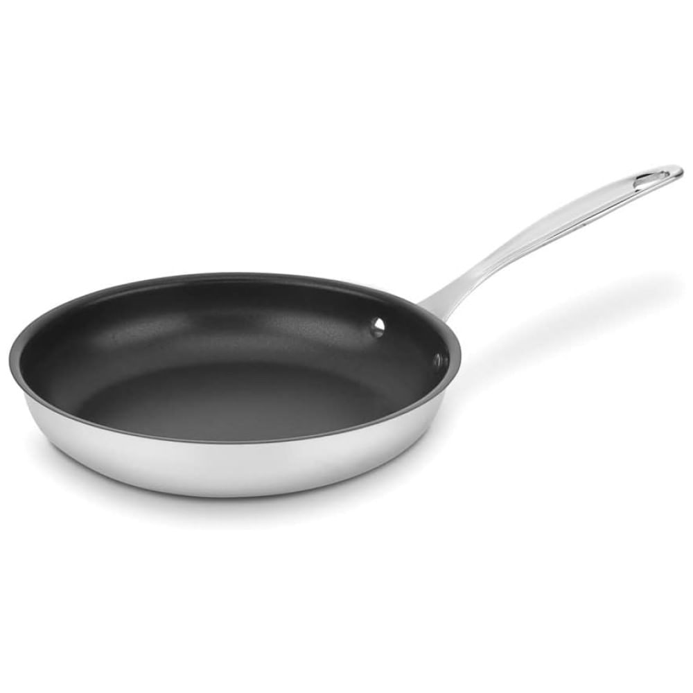 Frigideira Antiaderente Em Aço Inoxidável De 25 Cm, Pode Ser Lavável Na Máquina De Lavar Louça, Cuisinart Chef&#39;s-classic 722-24ns