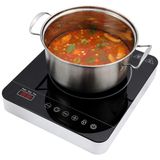 Cooktop De Indução Elétrico Portátil Com 9 Níveis De Potência, 10 Níveis De