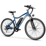 Bicicleta Eletrica Para Adultos Ate 64 Km Com Bateria Removivel E 7 Velocidades, 48v 500w, Heybike, Azul