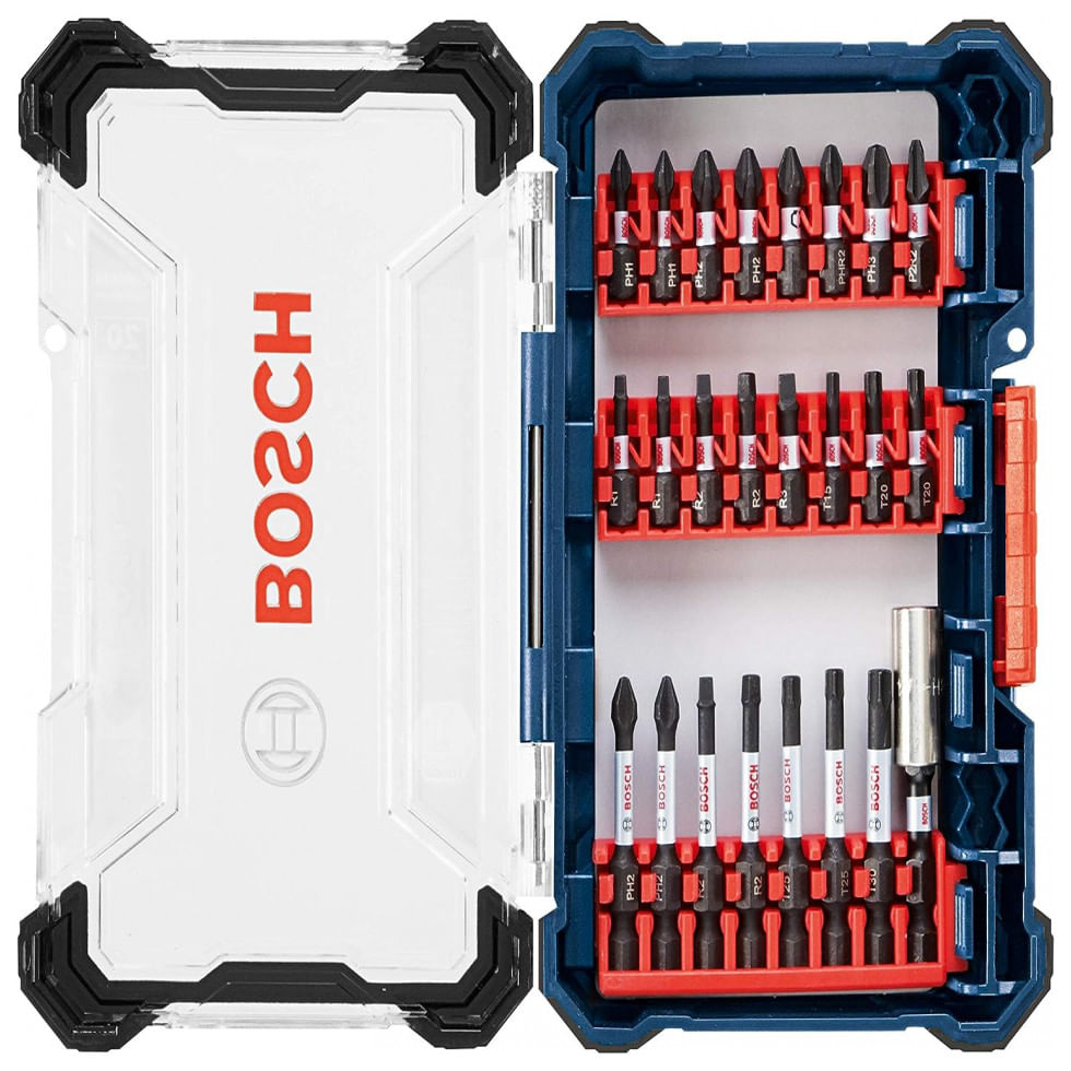 Kit Parafusadeira 44 Pecas Com Estojo, Bosch Sdms44, Azul