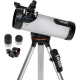 Telescópio Astronômico 60x167 Com Tripé Ajustável E Montagem De Altazimute Motorizado, Celestron 114lcm, Cinza