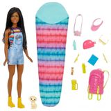 Boneca Com 10 Acessorios De Acampamento Para Criancas De 3 A 7 Anos, Barbie Hdf74, Rosa