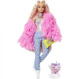 Boneca Extra Com 15 Acessorios Fashion Para Criancas De 3 Anos Ou Mais, Barbie Grn28, Rosa