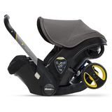 Cadeira De Bebe Para Carro 2 Em 1 Com Rodas Para Transporte E Cinto Reforcado, Ideal Para Recem Nascidos, Doona Sp101 10 030 003, Cinza