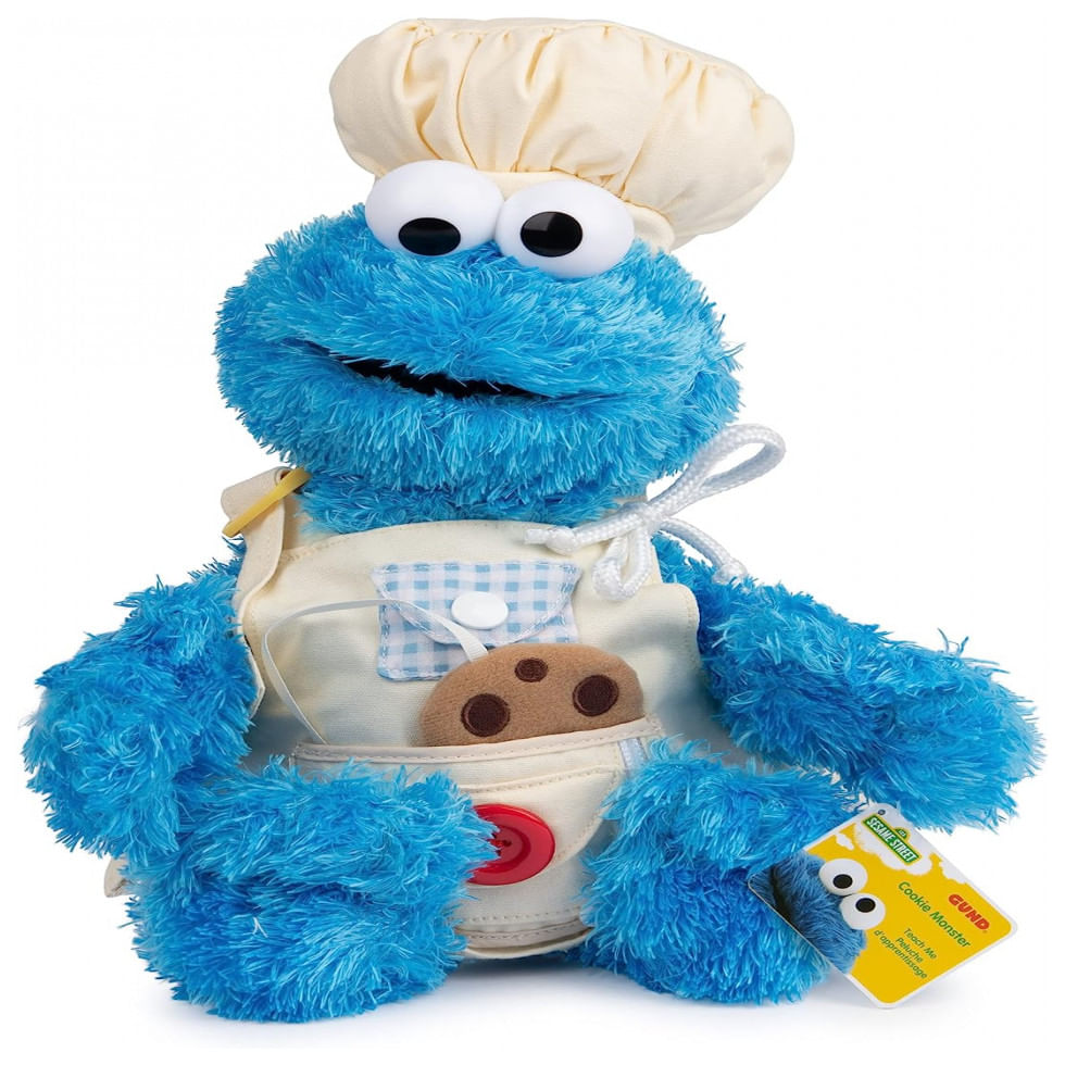 Pelucia Cookie Monster Para Criancas Maiores De 1 Ano, Gund 6050731, Azul