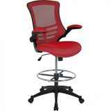 Cadeira De Escritorio Ergonomica Giratoria Com Encosto Medio, Flash Furniture Bl X 5m D Red Gg, Vermelho