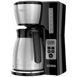 Cafeteira Térmica Programável 12 Xícaras Com Tecnologia Vortex, 110v 800w, Black Decker Cm2046s, Prata E Preto