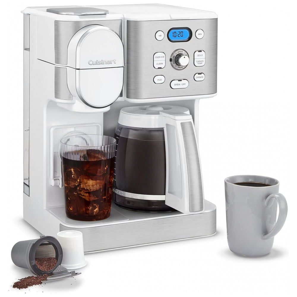 Cafeteira Programável 1 Litro Em Aço Inoxidável Com Painel Digital, 110v 800w, Cuisinart, Branca