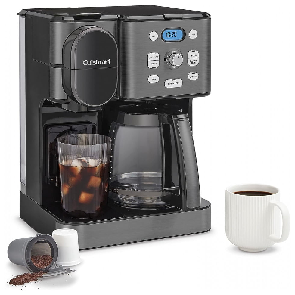 Cafeteira Programável 1 Litro Em Aço Inoxidável Com Painel Digital, 110v 800w, Cuisinart, Preta