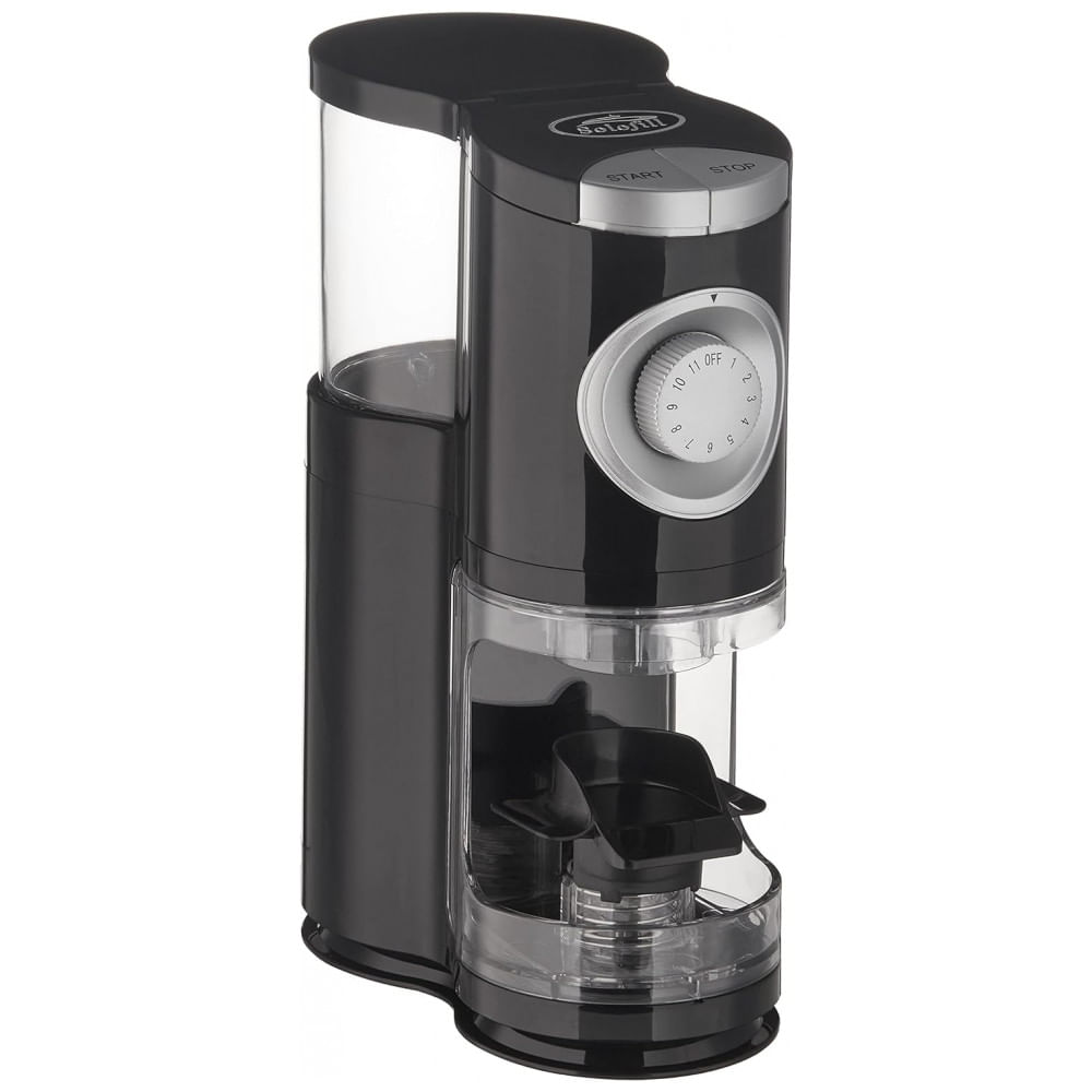 Moedor De Cafe Eletrico 2 Em 1 Automatico Ate 200g Aco Inoxidavel, 110v, Solofill Sologrind, Preto