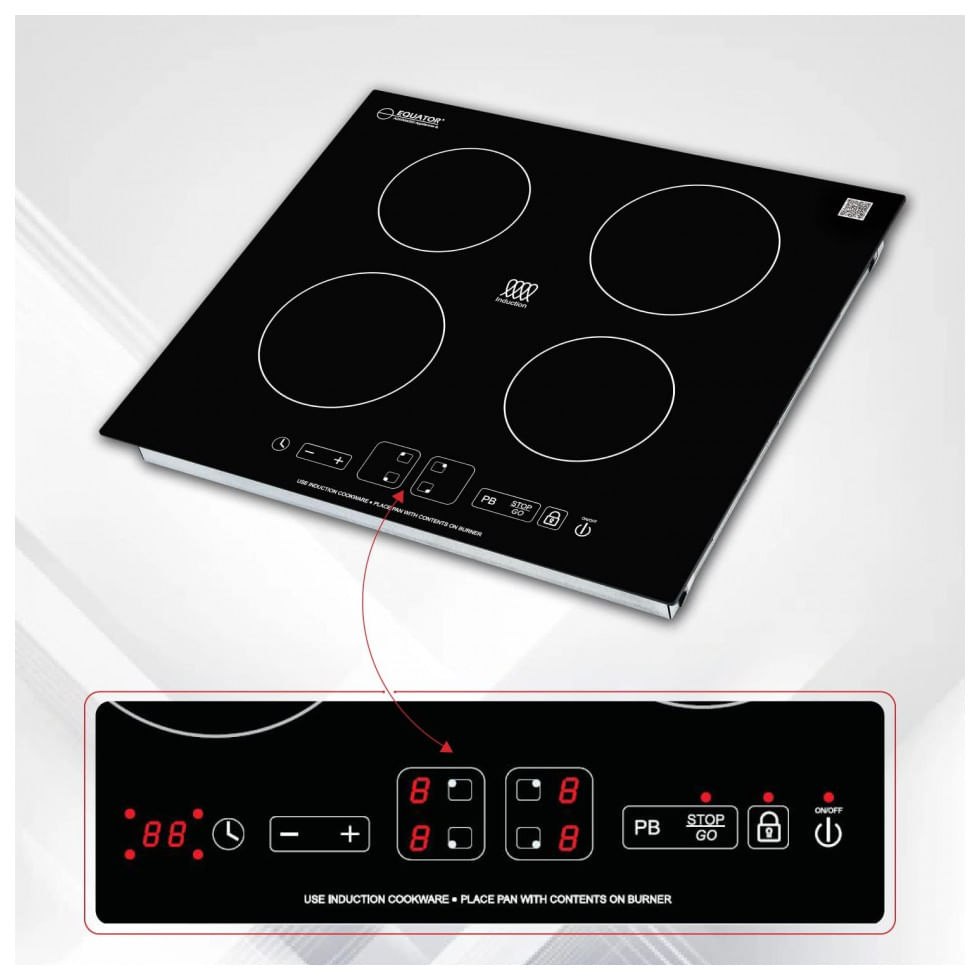 Equator 24 Cooktop De Inducao Embutido 4 Queimadores 24 Polegadas