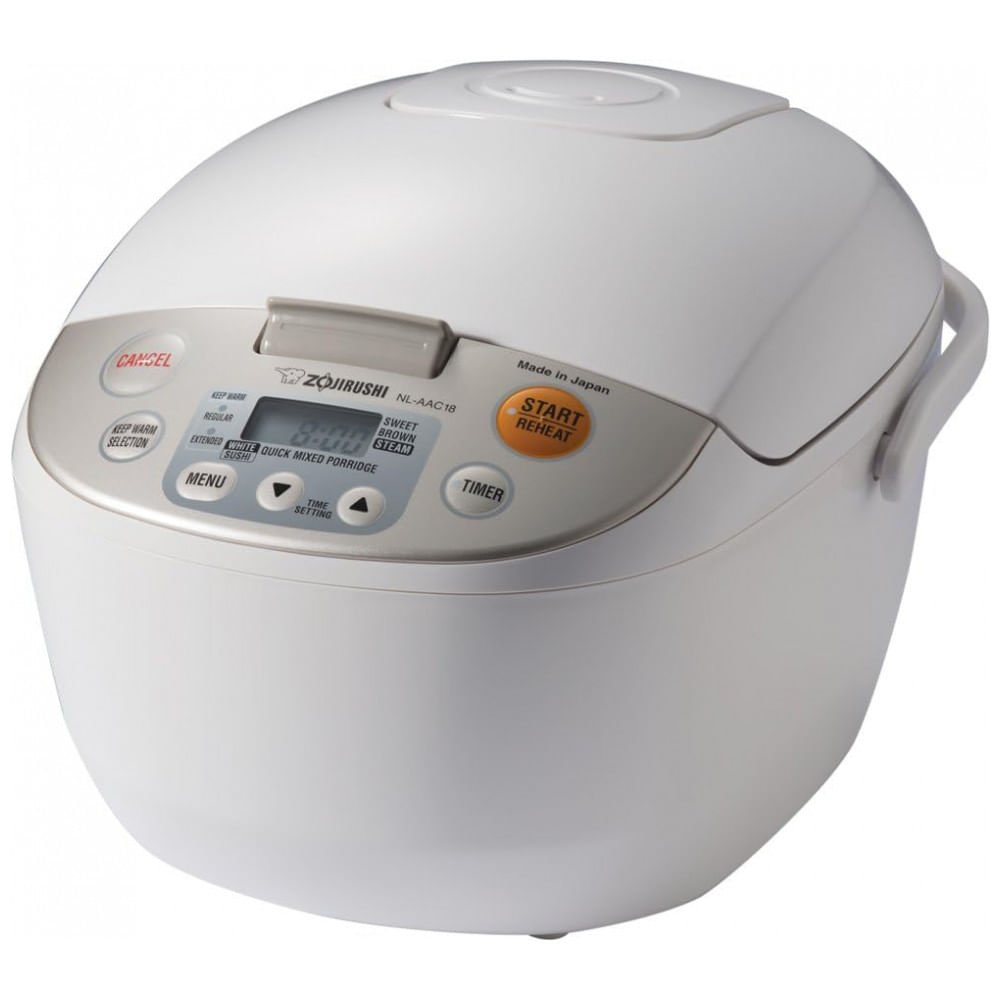 Panela De Arroz Eletrica Ate 10 Xicaras Nao Cozidas Com Funcao De Aquecer, 110v 820w Zojirushi Nl Aac18, Branca