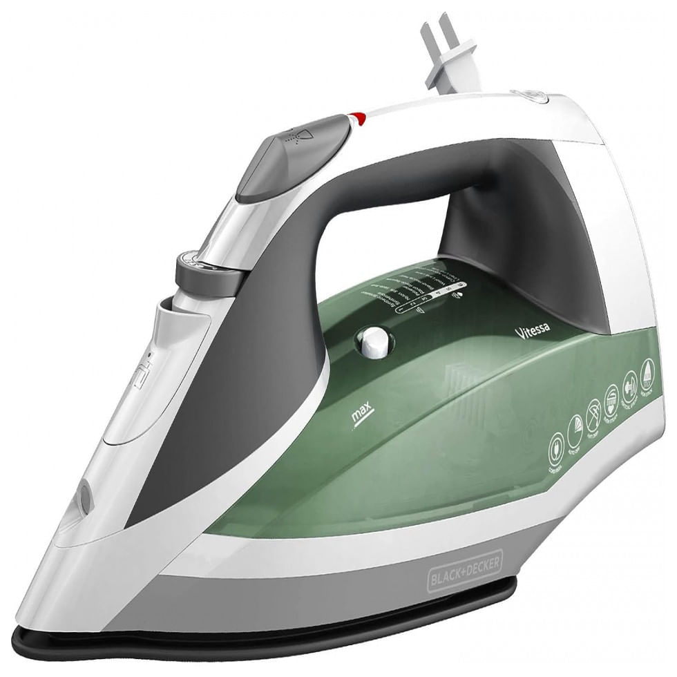 Ferro De Passar A Vapor Com Desligamento Automatico, 1200w, 110v, Blackdecker Icr2020, Verde