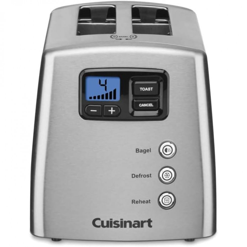 Torradeira Elétrica 2 Fatias Em Aço Inoxidável Cuisinart Cpt 420 110v 900w, Prata