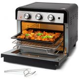 Forno Elétrico De Bancada 22 Litros 6 Em 1 Com Função Airfryer, Aço Inoxidável, 110v 1700w, Moss  Stone, Preto