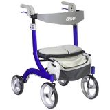 Andador Para Idoso Dobrável Até 136kg Com Freios, Drive Medical Rtl10266blhs, Azul E Cinza