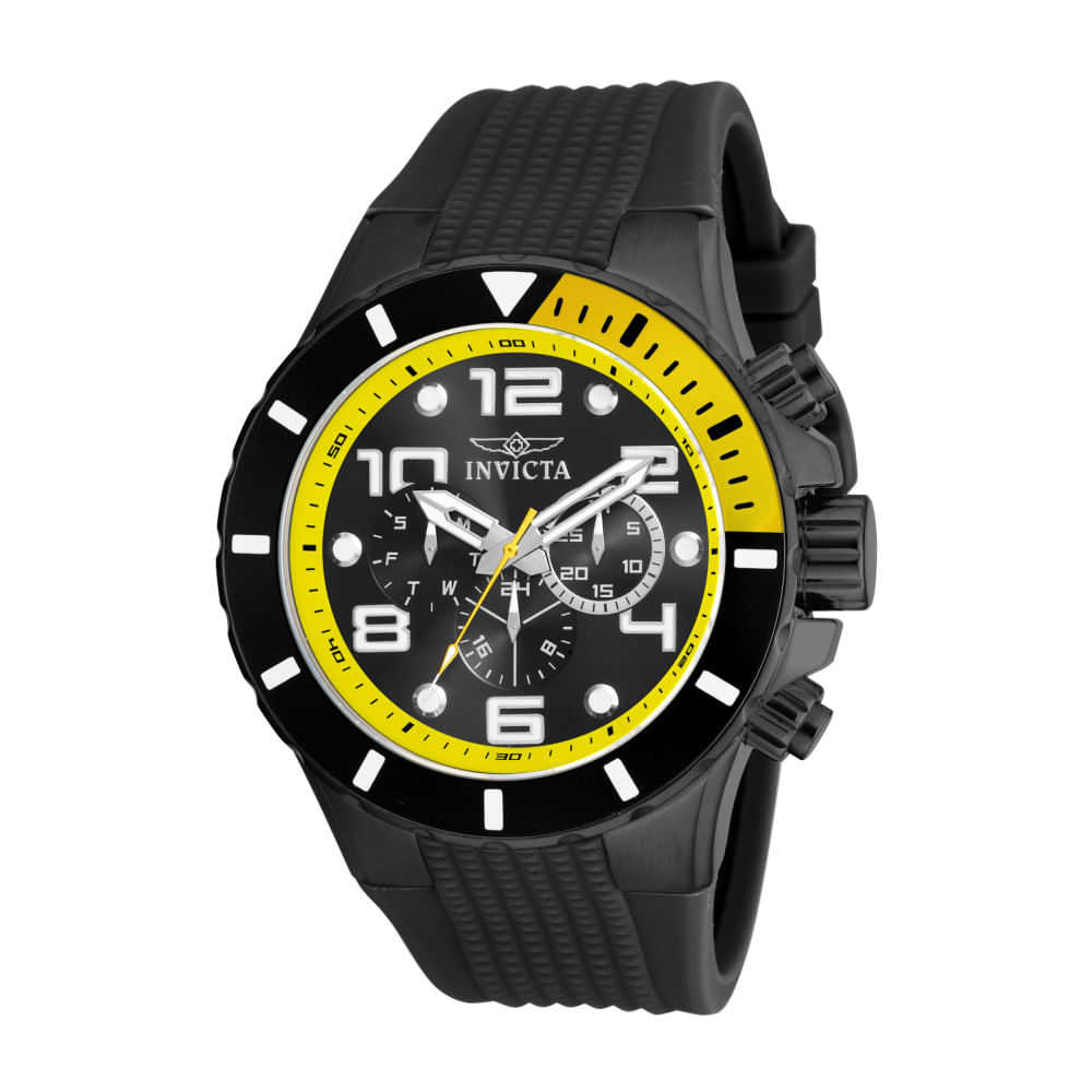 Relogio Masculino Analogico De Quartzo 50mm, Invicta Pro Diver 18741, Preto