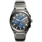 Relogio Masculino Analogico De Quartzo Com Pulseira De Aco Inoxidavel E Cronografo, Fossil Fs5830, Preto