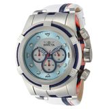 Relogio Masculino Analogico De Quartzo 53mm, Invicta Bolt Zeus 43788, Branco E Azul